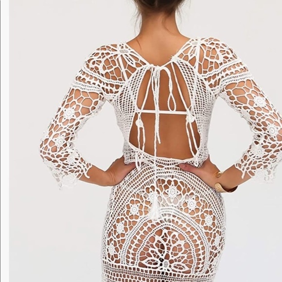 Beach bikinis cover openwork lace Dress Sexy Hollo - Picture 2 of 3